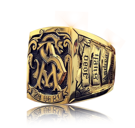 Emperor Ring 18k Gold Monogram