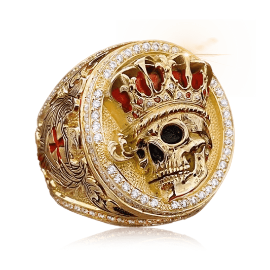 King Skull Ring 18 With Diamonds Especial Edition